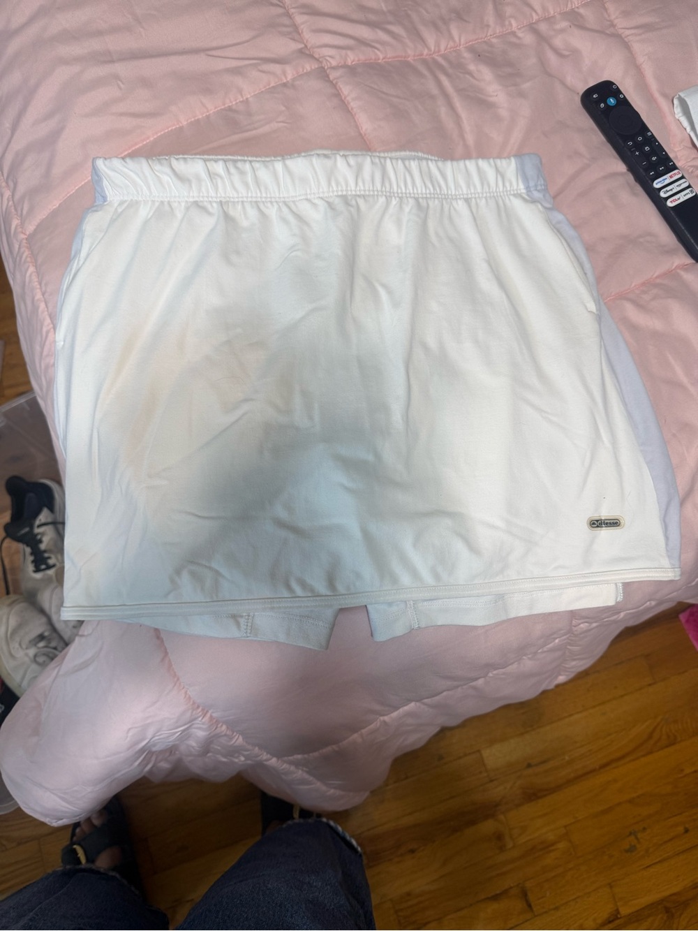 Ellesse White Athletic Skort with Built-In Shorts